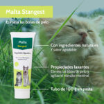 La Malta Stangest es un alimento complementario que promueve la función digestiva y suplementa la nutrición de perros y gatos, constituyendo una golosina sana y eficaz. Es ideal para prevenir y eliminar las bolas de pelo.