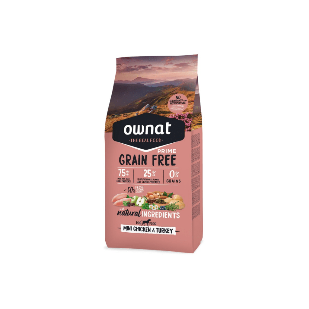 Ownat Prime Perro Adulto Mini Sin Cereales Pollo Pavo 3 Kg