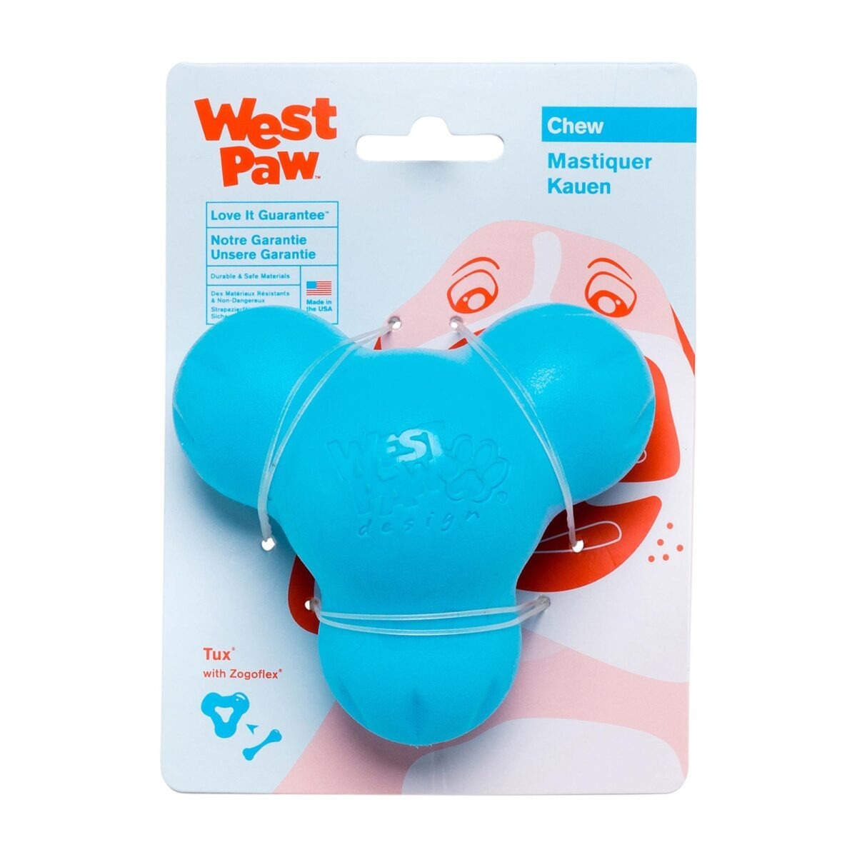 West Paw Zogoflex Juguete Tux S 10Cm Azul Turquesa