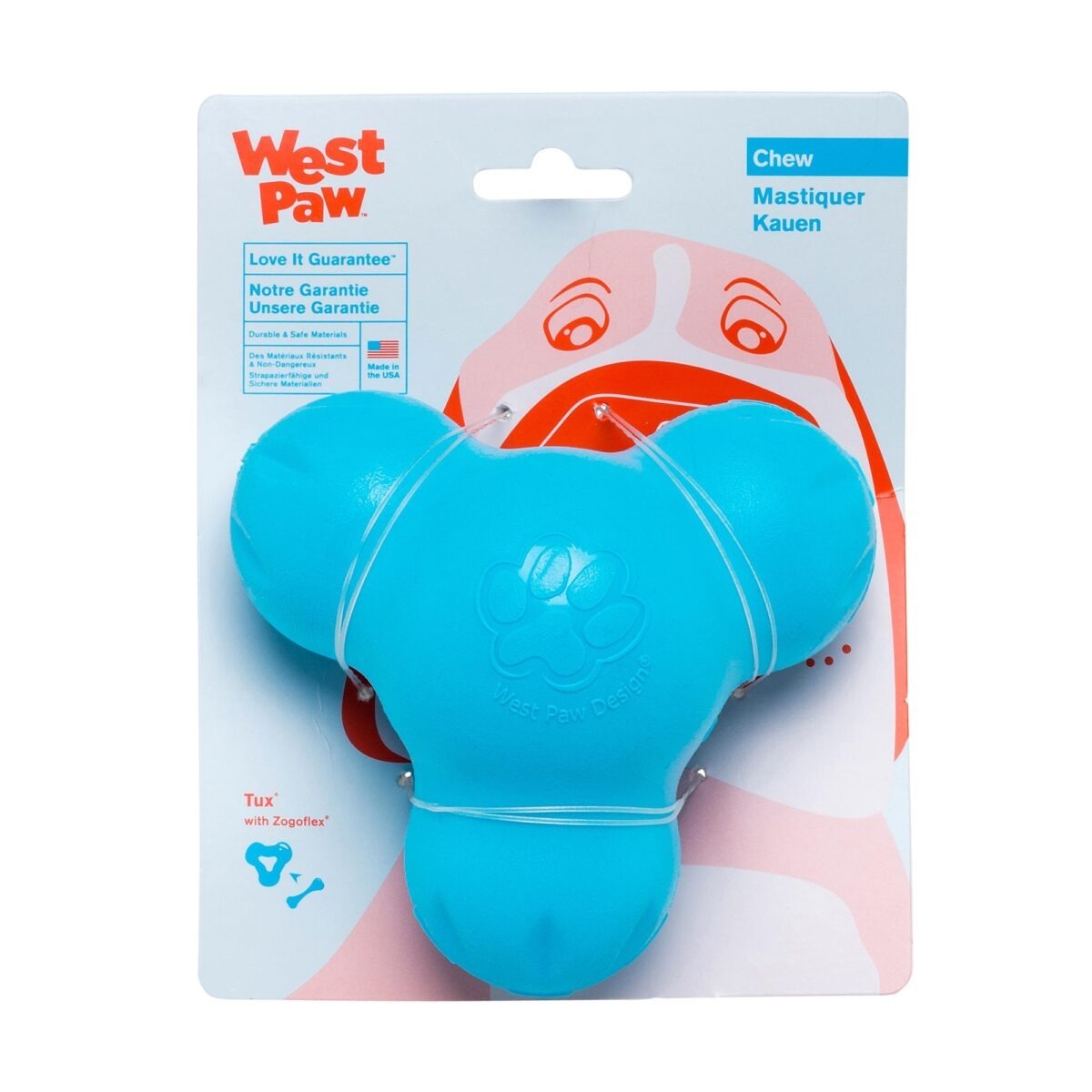 West Paw Zogoflex Juguete Tux L 13Cm Azul Turquesa