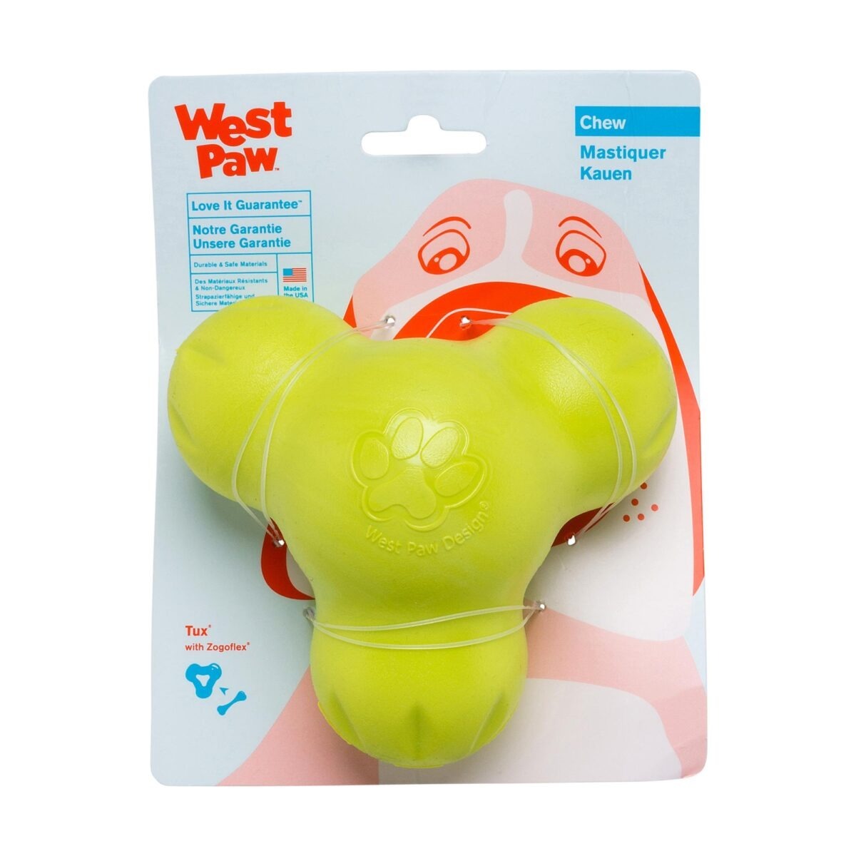 West Paw Zogoflex Juguete Tux L 13Cm Verde