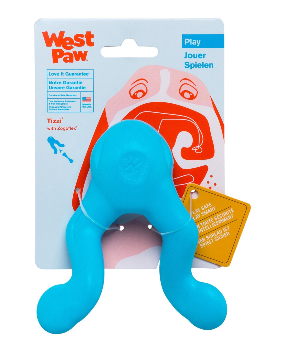 West Paw Zogoflex Juguete Tizzi S 11Cm Azul Turquesa