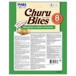 Reverso del envase de Churu Bites pollo con atún con composición y análisis