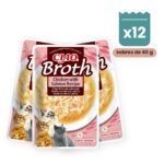 Churu Broth Pollo Con Salmón Caldo Para Gatos Pack 12x40 g