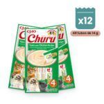 Churu Puré Atún Con Pollo Snack Cremoso Para Gatos Pack 12x4 Tubos
