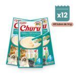 Churu Puré Pollo Con Cangrejo Snack Cremoso Para Gatos Pack 12x4 Tubos