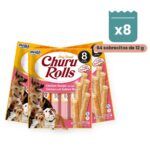 Churu Rolls Pollo Con Salmón Barritas Rellenas Para Perros Pack 8x96 g