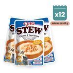 Churu Stew Pollo Con Atún Estofado Para Gatos Pack 12x40 g