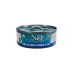 Farmina Latas Ocean Atún, Bacalao Y Calabaza Grain Free Para Gatos Cachorros Pack Ahorro 30×70 Gr