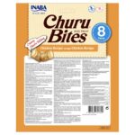 Reverso del envase de Churu Bites pollo con composición y análisis