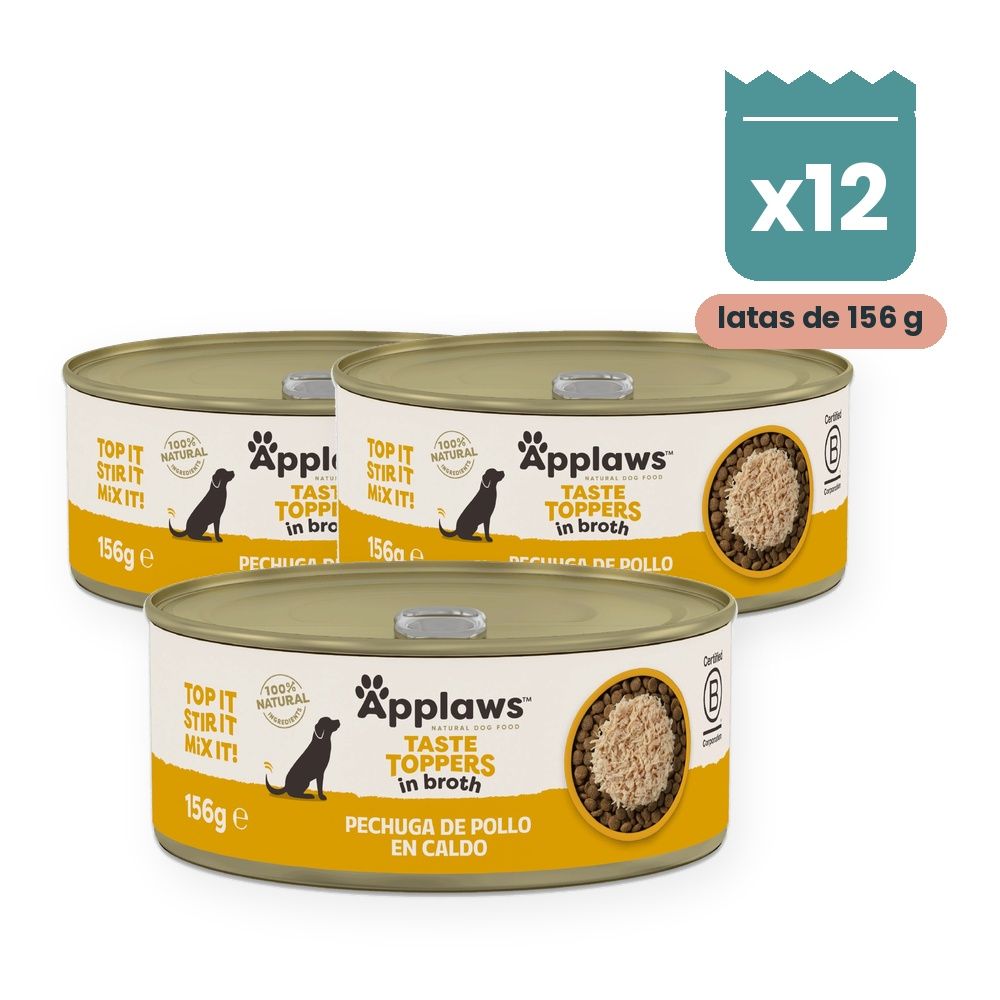 Applaws Taste Toppers pollo en caldo para perros lata 156 g pack 12 Applaws Taste Toppers pollo en caldo para perros lata 156 g pack 12
