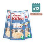 Churu Kitten Atún Snack Cremoso Para Gatos Pack 12x4 Tubos