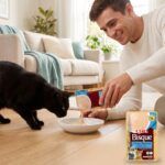 Gato comiendo Churu Bisque atún