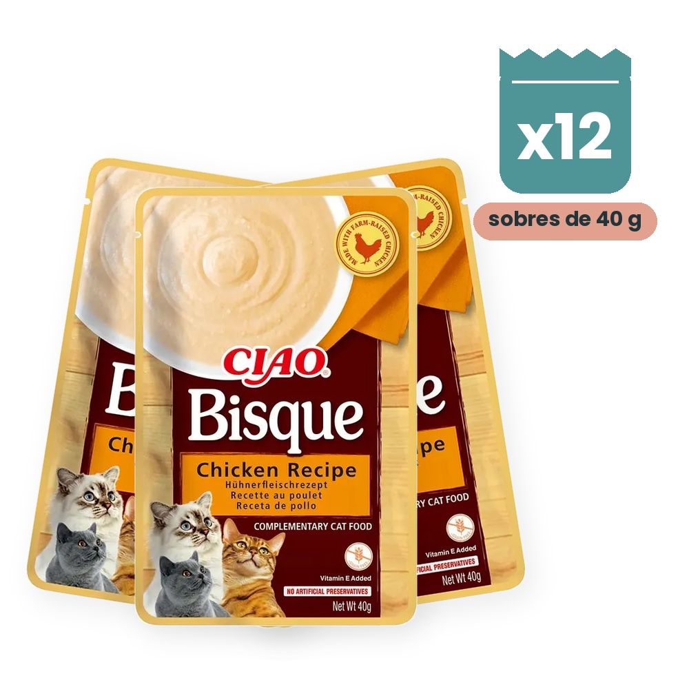 Churu Bisque Pollo Crema Para Gatos Pack 12x40 g Churu Bisque Pollo Crema Para Gatos Pack 12x40 g