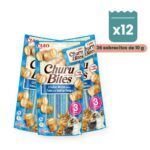 Churu Bites Atún Con Vieira Premios Rellenos Para Gatos Pack 12x30 g