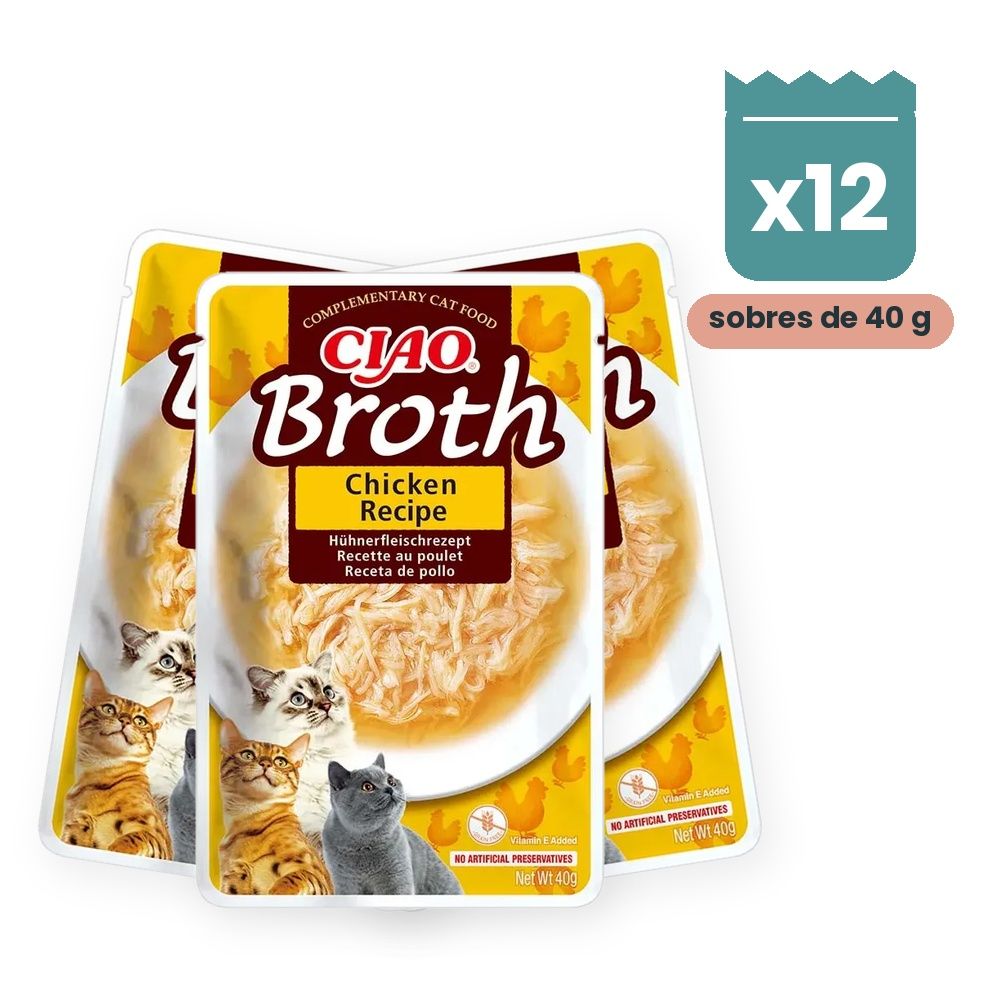 Churu Broth Pollo Caldo Para Gatos Pack 12x40 g Churu Broth Pollo Caldo Para Gatos Pack 12x40 g