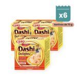 Churu Dashi Delights Pollo Con Atún Y Salmón Para Gatos Pack 6x70 g