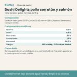 Ficha técnica de Churu Dashi Delights pollo con atún y salmón con composición y análisis
