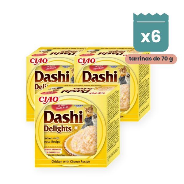 Churu Dashi Delights Pollo Con Queso En Caldo Dashi Para Gatos Pack 6x70 g