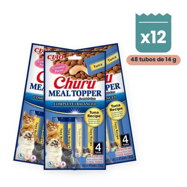 Churu Meal Topper Atún Topping Completo Para Gatos Pack 12x4 Tubos
