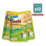 Churu Dashi Delights Flakes Pollo Con Atún Y Vieira Para Gatos Pack 12x40 g