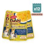 Churu Dashi Delights Silky Broth Pollo Con Atún Para Gatos Pack 12x40 g