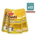 Churu Dashi Delights Silky Broth Pollo Con Queso Para Gatos Pack 12x40 g