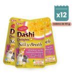 Churu Dashi Delights Silky Broth Pollo Con Salmón Para Gatos Pack 12x40 g