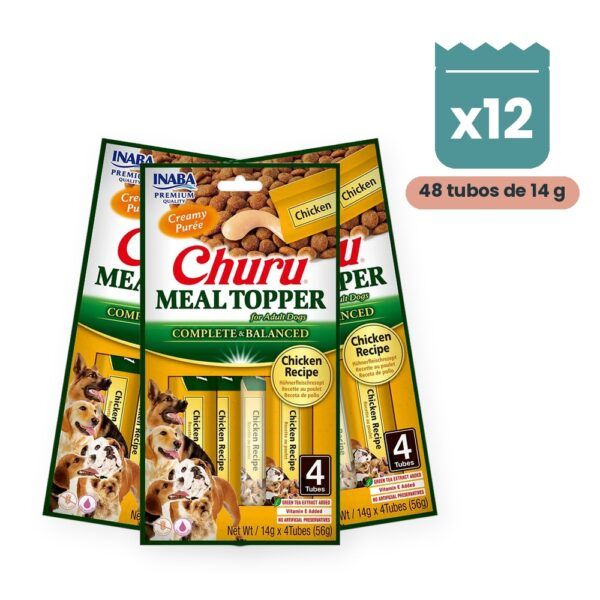 Churu Meal Topper Pollo Topping Completo Para Perros Pack 12x4 Tubos