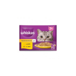 Whiskas Comida húmeda en Gelatina Para Gatos Senior Pollo Y Pavo Pack Ahorro 52x85 Gr