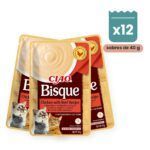 Churu Bisque Pollo Con Ternera Crema Para Gatos Pack 12x40 g