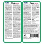 Reverso del envase de Churu Twin Packs pollo con verduras con composición y análisis