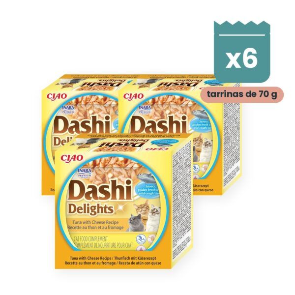 Churu Dashi Delights Atún Con Queso En Caldo Dashi Para Gatos Pack 6x70 g