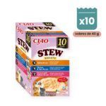 Churu Stew Variedad Pollo, Atún Y Salmón Para Gatos Multipack 10x40 g