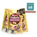Churu Tidbits Atún Con Salmón Bocaditos Rellenos Para Gatos Pack 6 Bolsitas