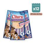 Churu Salmón Con Sabor Gamba Para Perros Sin Pollo Pack 12x4 Tubos