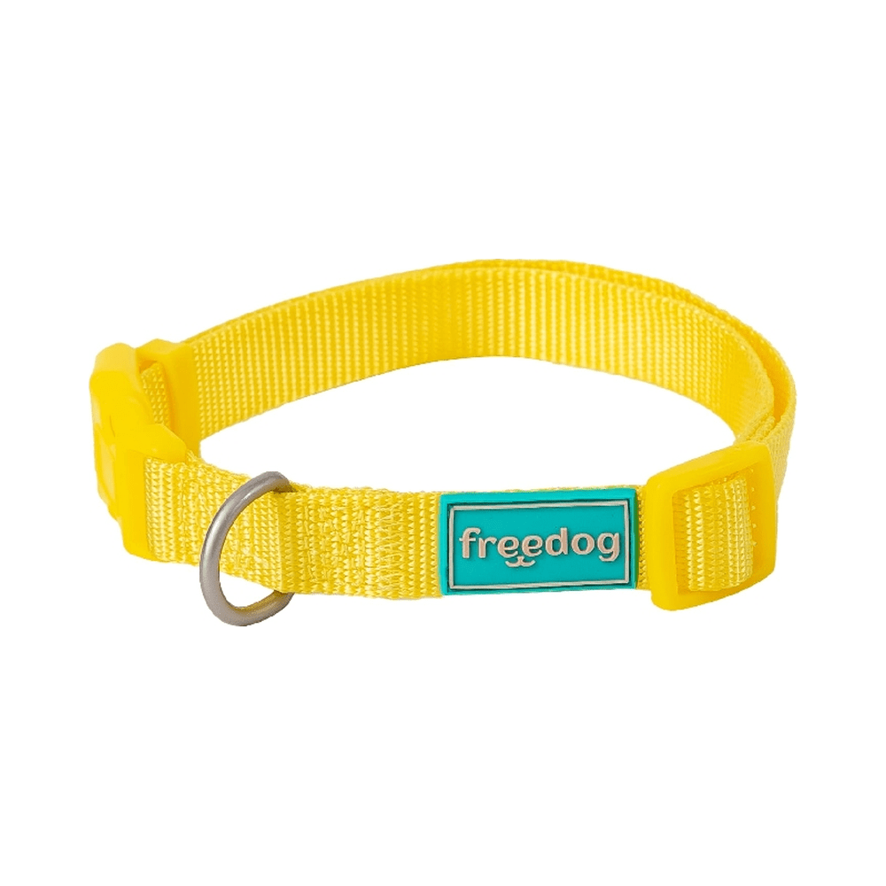 freedog-collar-nylon-basic-amarillo