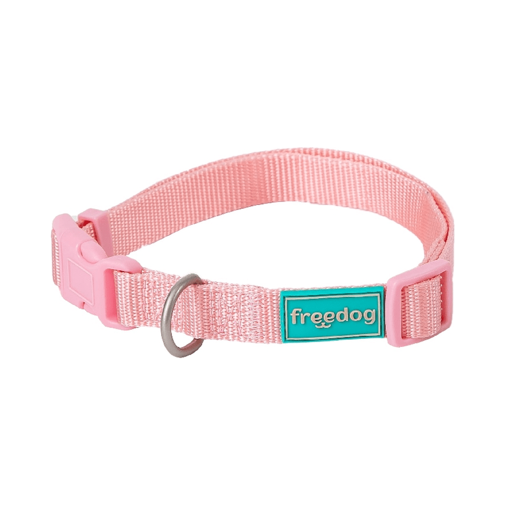 freedog-collar-nylon-basic-rosa