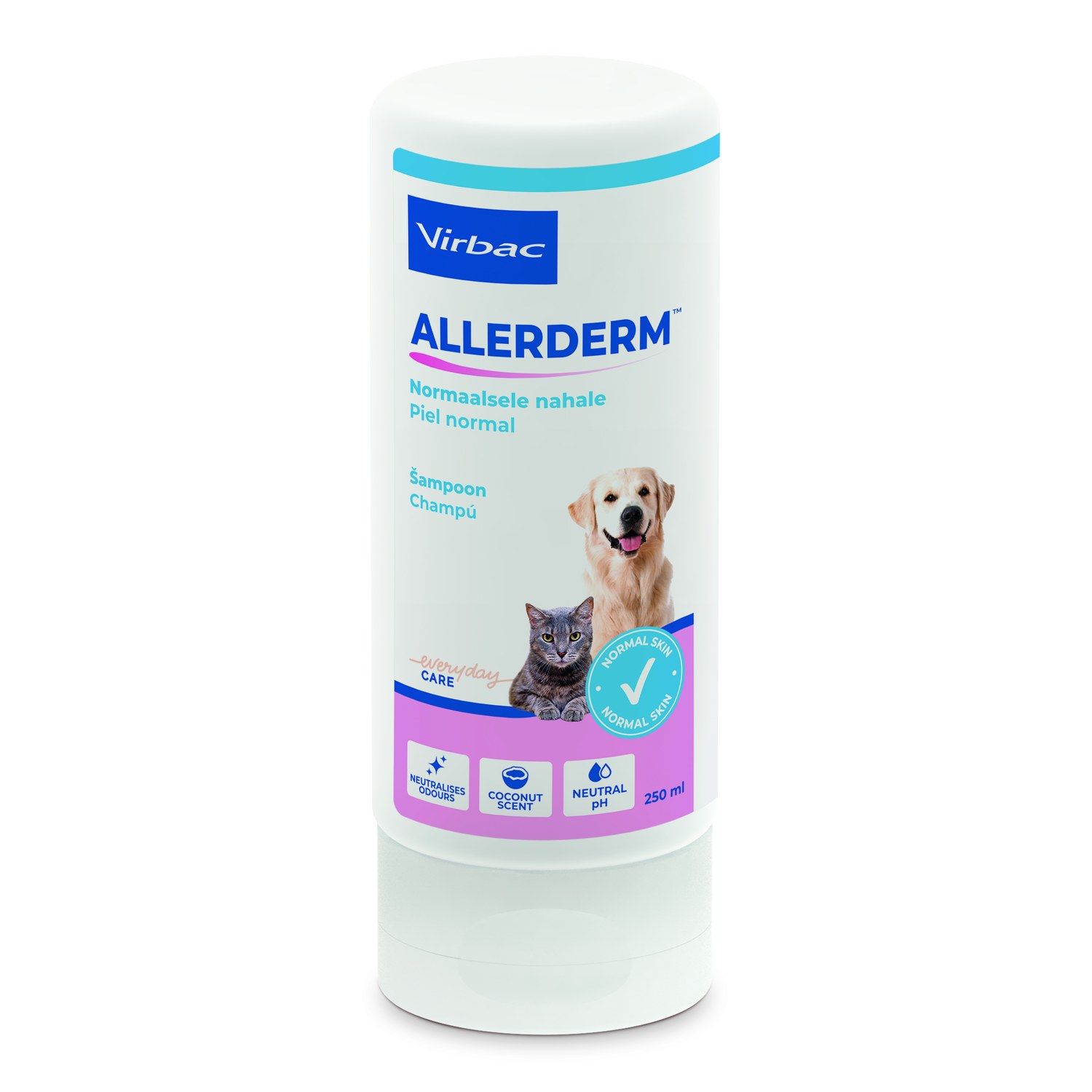 allerderm-champu-piel-normal-para-perros-y-gatos-250-ml-face Allerderm Champú Piel Normal Para Perros Y Gatos 250 Ml - Imagen 1