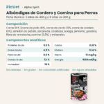 Ficha técnica de Albóndigas de Cordero y Comino para Perros de Alpha Spirit
