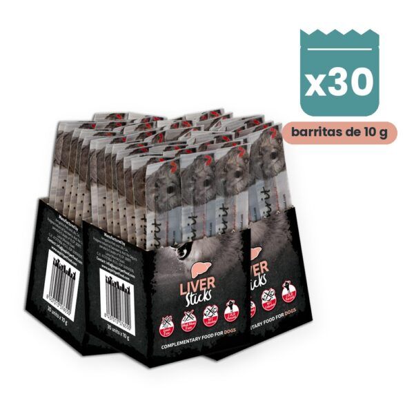 Alpha Spirit Barritas de Hígado para Perros Caja 30 Unidades