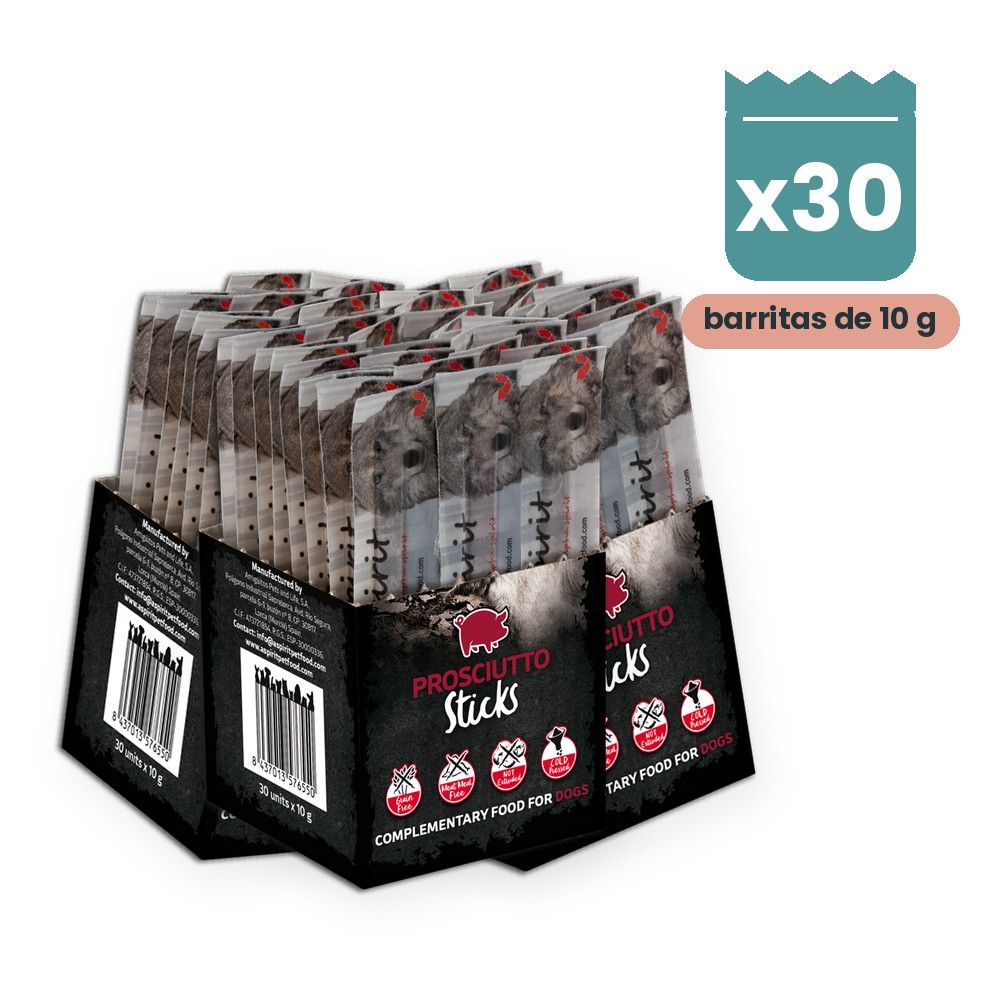 Alpha Spirit Barritas de Jamón para Perros Caja 30 Unidades Alpha Spirit Barritas de Jamón para Perros Caja 30 Unidades
