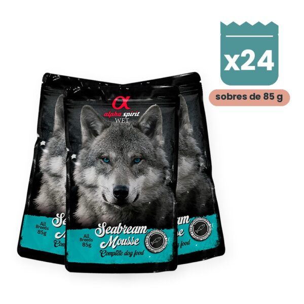 Alpha Spirit Mousse de Dorada para Perros en Sobre 24x85 Gr