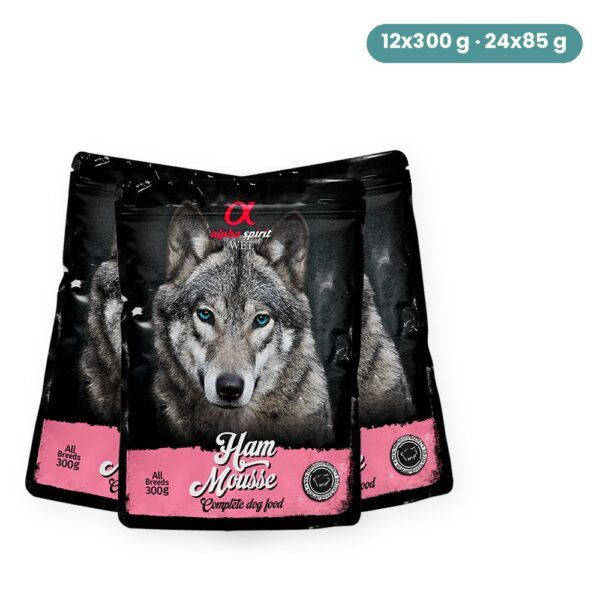 Alpha Spirit Mousse de Jamón para Perros en Sobre