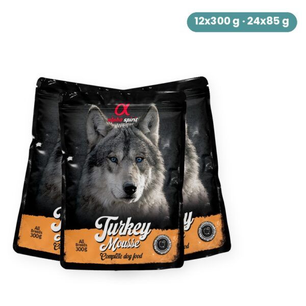 Alpha Spirit Mousse de Pavo para Perros en Sobre