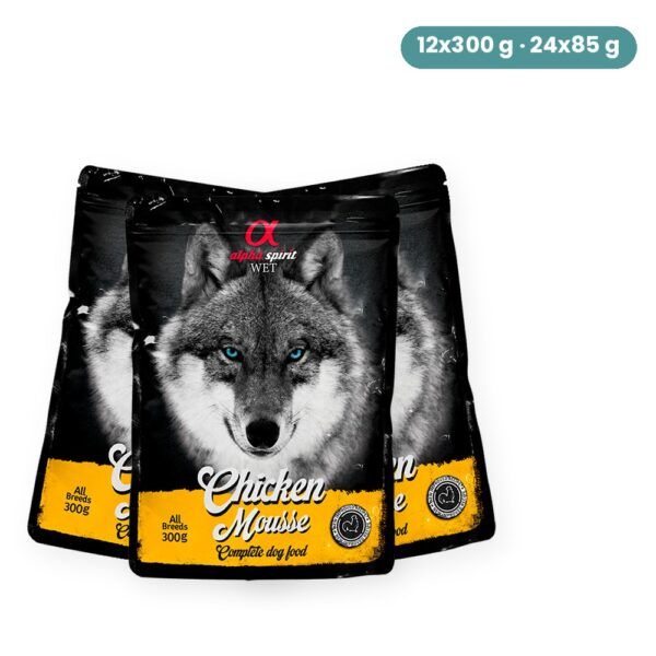 Alpha Spirit Mousse de Pollo para Perros en Sobre