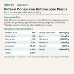 Ficha técnica de Paté de Conejo con Plátano para Perros de Alpha Spirit