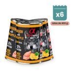Alpha Spirit Paté de Pollo con Piña para Perros en Lata Pack 6x400 g
