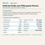 Ficha técnica de Paté de Pollo con Piña para Perros de Alpha Spirit