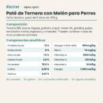Ficha técnica de Paté de Ternera con Melón para Perros de Alpha Spirit